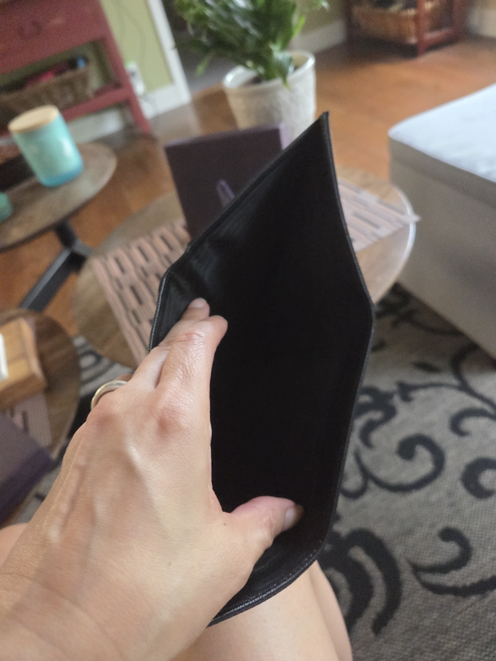 Prada Black Nylon/Saffiano Leather Wallet - Picture 5 of 6